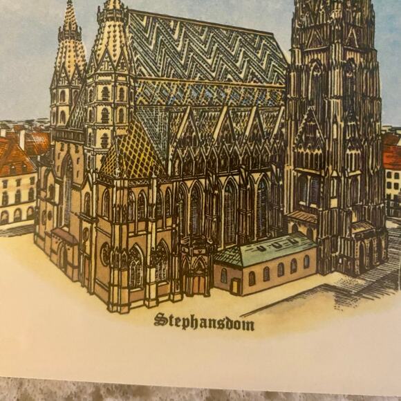 Vintage Collector Ceramic Tile Trivet 6 x 6 Wein Austria St Stephens Cathedral - Picture 2 of 5